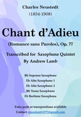 Chant a'Adieu (Romance sans Paroles), Op. 77 P.O.D cover